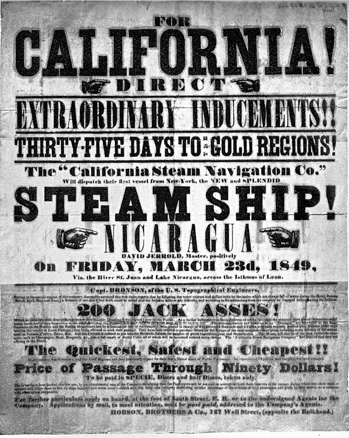 1848CaliforniaGoldRushHandbill